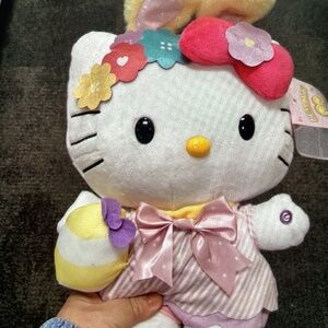 New Easter Hello Kitty With Yellow Bunny Ears Animated Instrumental Song Decor